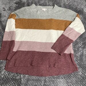Large striped sweater